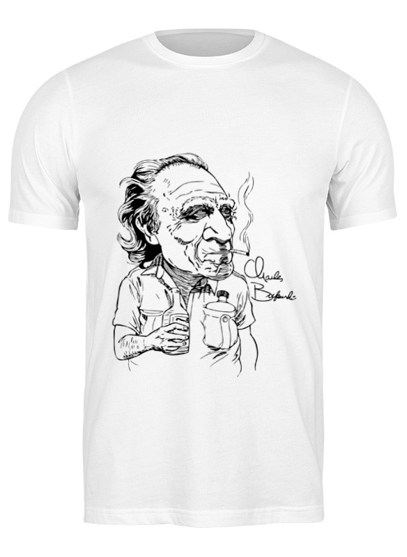 

Футболка мужская Printio Charles bukowski белая L, Белый, Charles bukowski