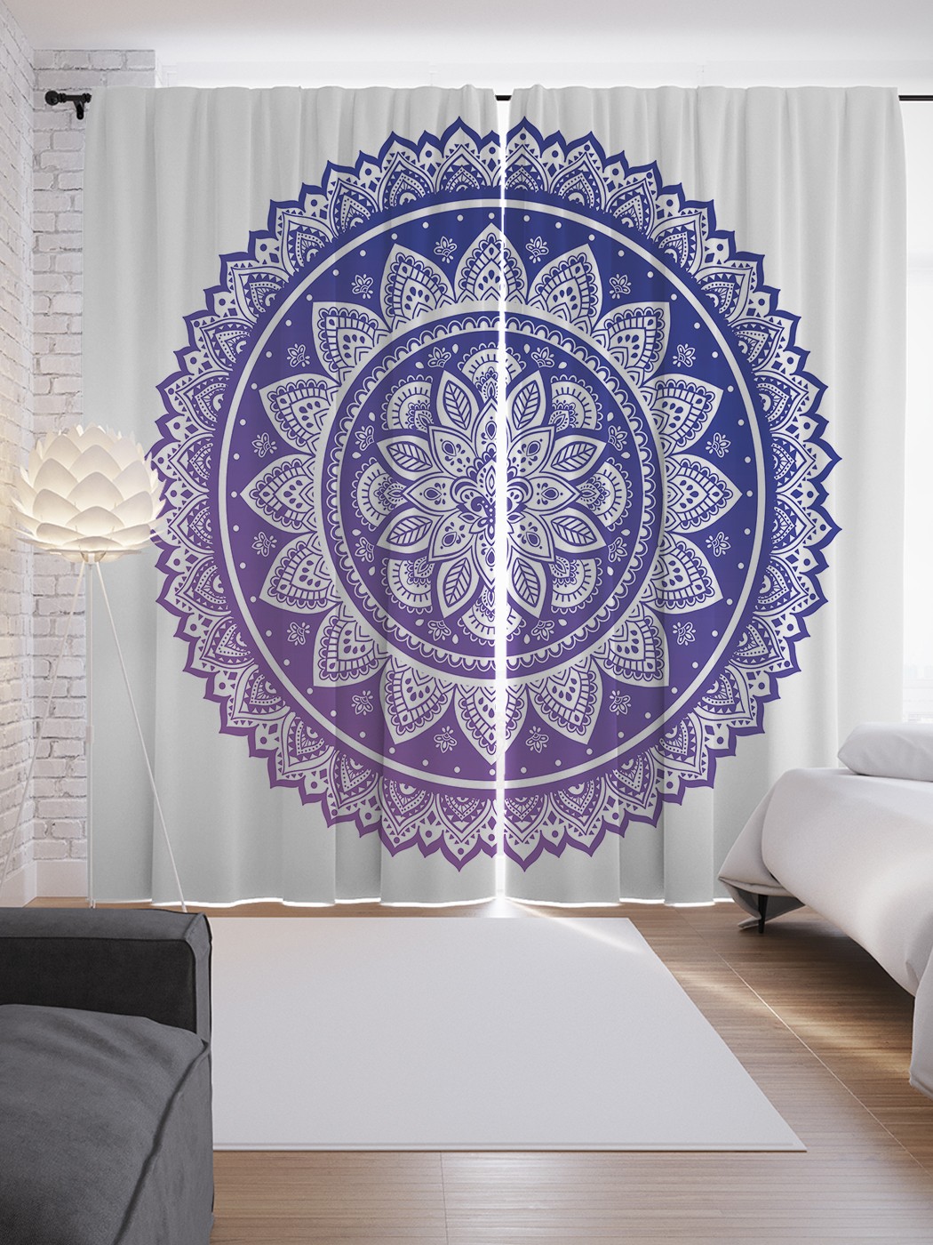 

Шторы JoyArty с фотопечатью "Богемская индийская печать" из сатена, 290х265 см, Богемская индийская печать