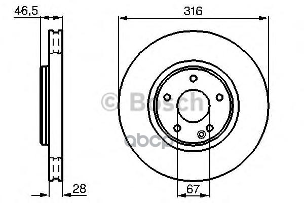 

Тормозной диск BOSCH 0986478625