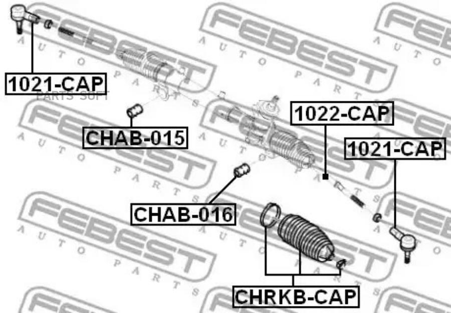 

Пыльник рулевой рейки Chevrolet Captiva (C100) 2007-2009 FEBEST CHRKB-CAP