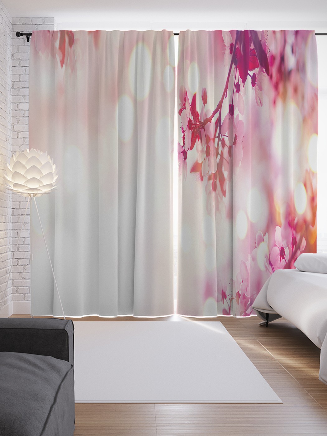 

Шторы JoyArty с фотопечатью "Сакура боке" из сатена, 290х265 см, Сакура боке