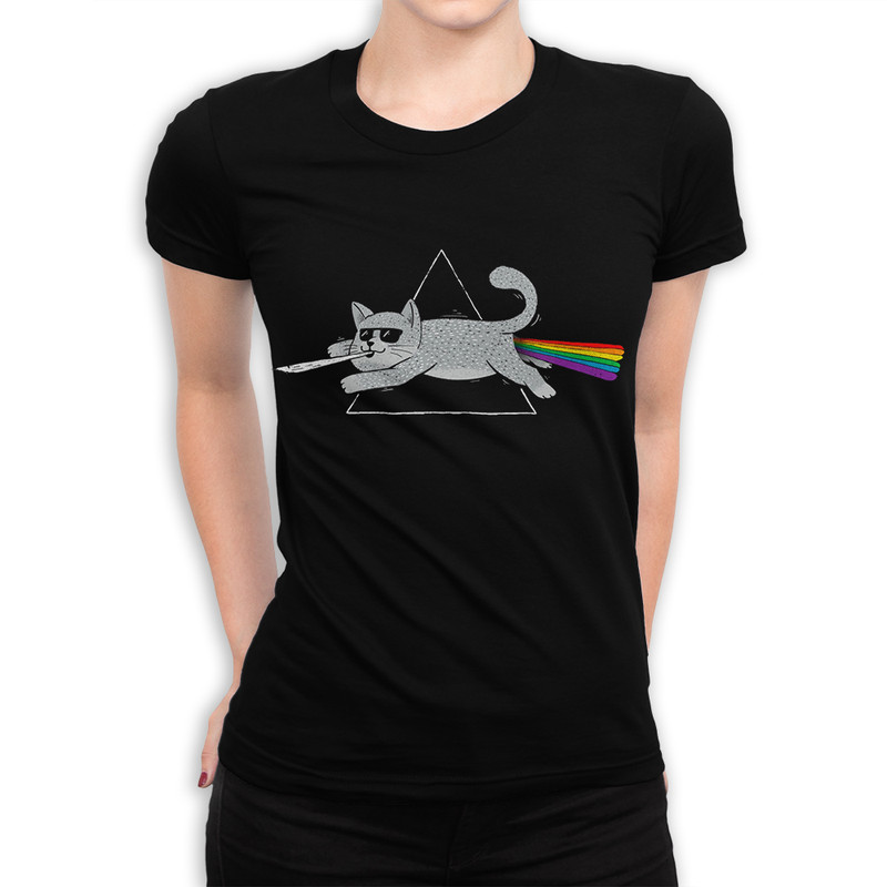 

Футболка женская Dream Shirts Кошачья Дисперсия черная 2XL, Черный, Кошачья Дисперсия