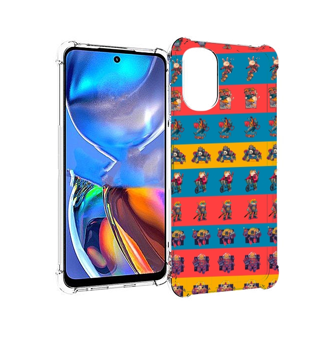 

Чехол MyPads много стикеров для Motorola Moto E32, Прозрачный, Tocco