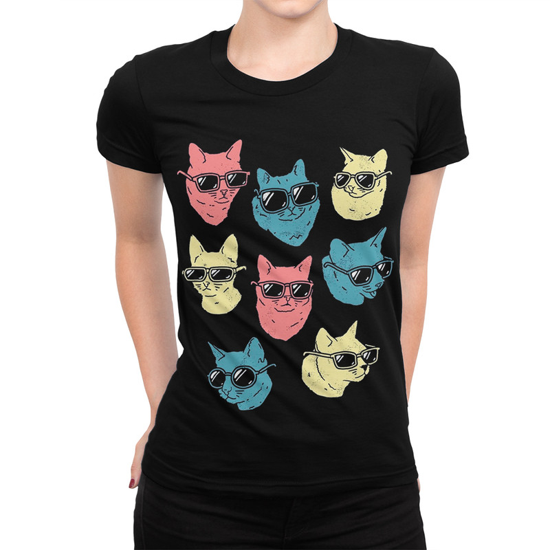 

Футболка женская Dream Shirts Крутые Коты черная XL, Черный, Крутые Коты