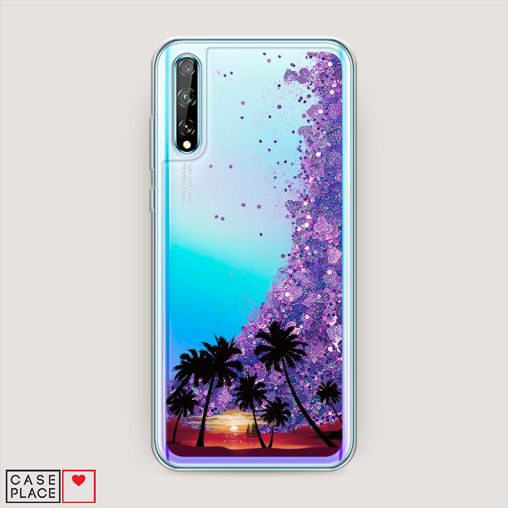 

Чехол Awog на Huawei Y8p/P Smart S "Закат и пальмы", Разноцветный, 6103492-1