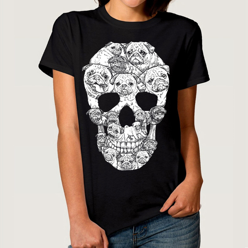 

Футболка женская Dream Shirts Мопсы - Брутальность и Милота черная M, Черный, Мопсы - Брутальность и Милота