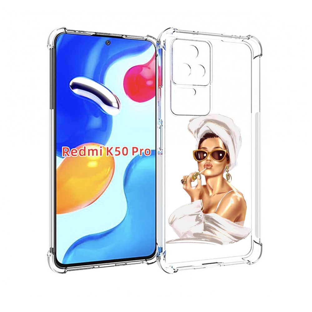 

Чехол MyPads Девушка-утром женский для Xiaomi Redmi K50/K50 Pro, Прозрачный, Tocco