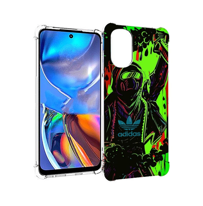 

Чехол MyPads мужчина в красках адидас для Motorola Moto E32, Прозрачный, Tocco