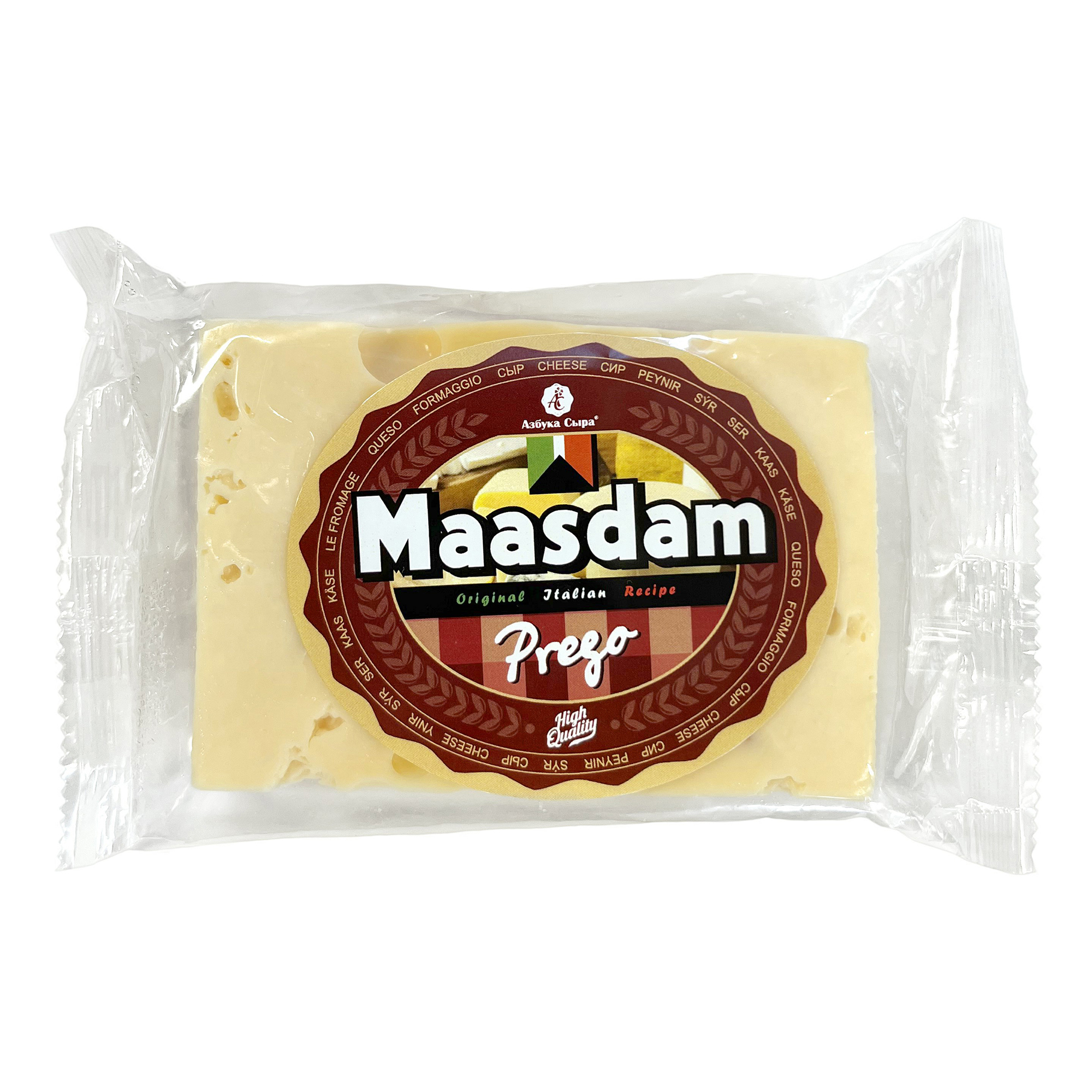 Сыр полутвердый Азбука Сыра Маасдам 45% БЗМЖ 200 г