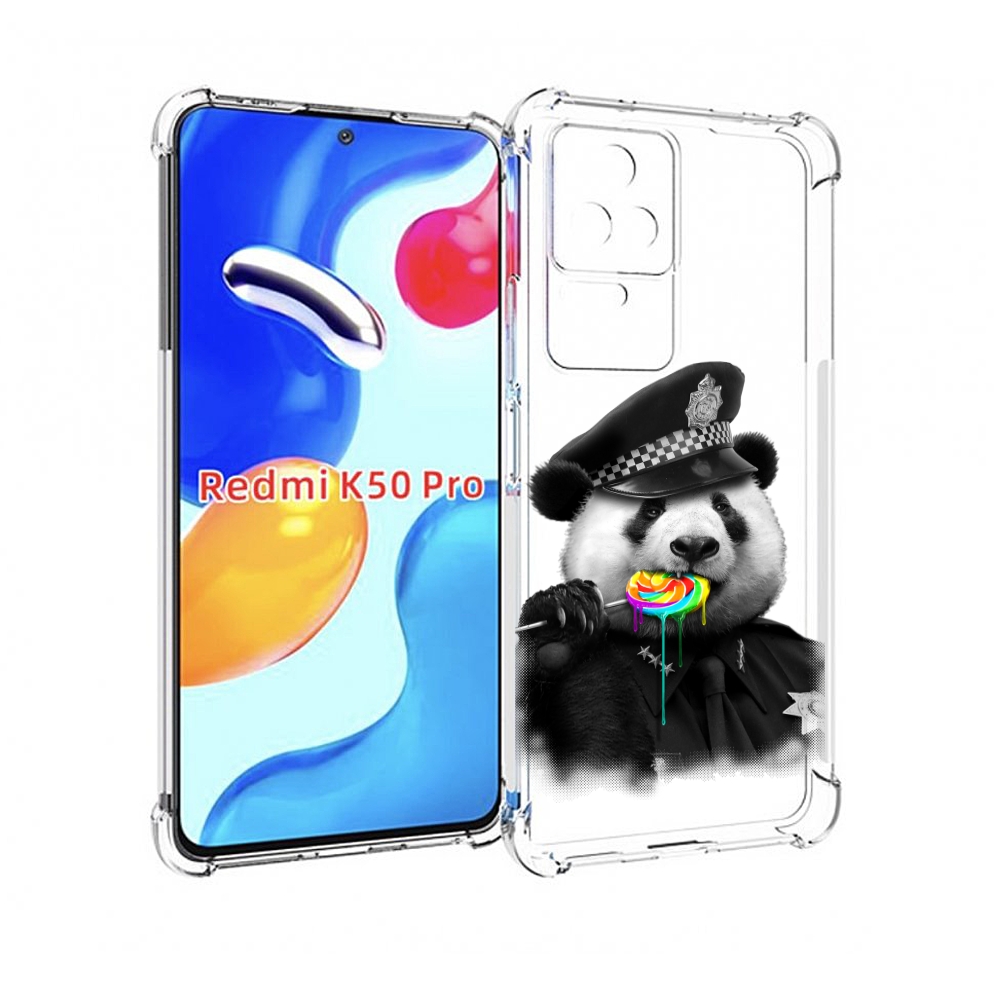 

Чехол MyPads Панда полиция для Xiaomi Redmi K50/K50 Pro, Прозрачный, Tocco