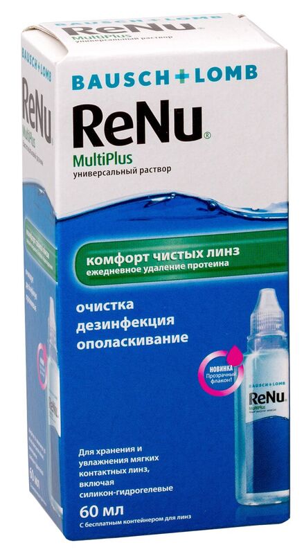 Раствор для контактных линз Bausch & Lomb ReNu Multi Plus 60 мл