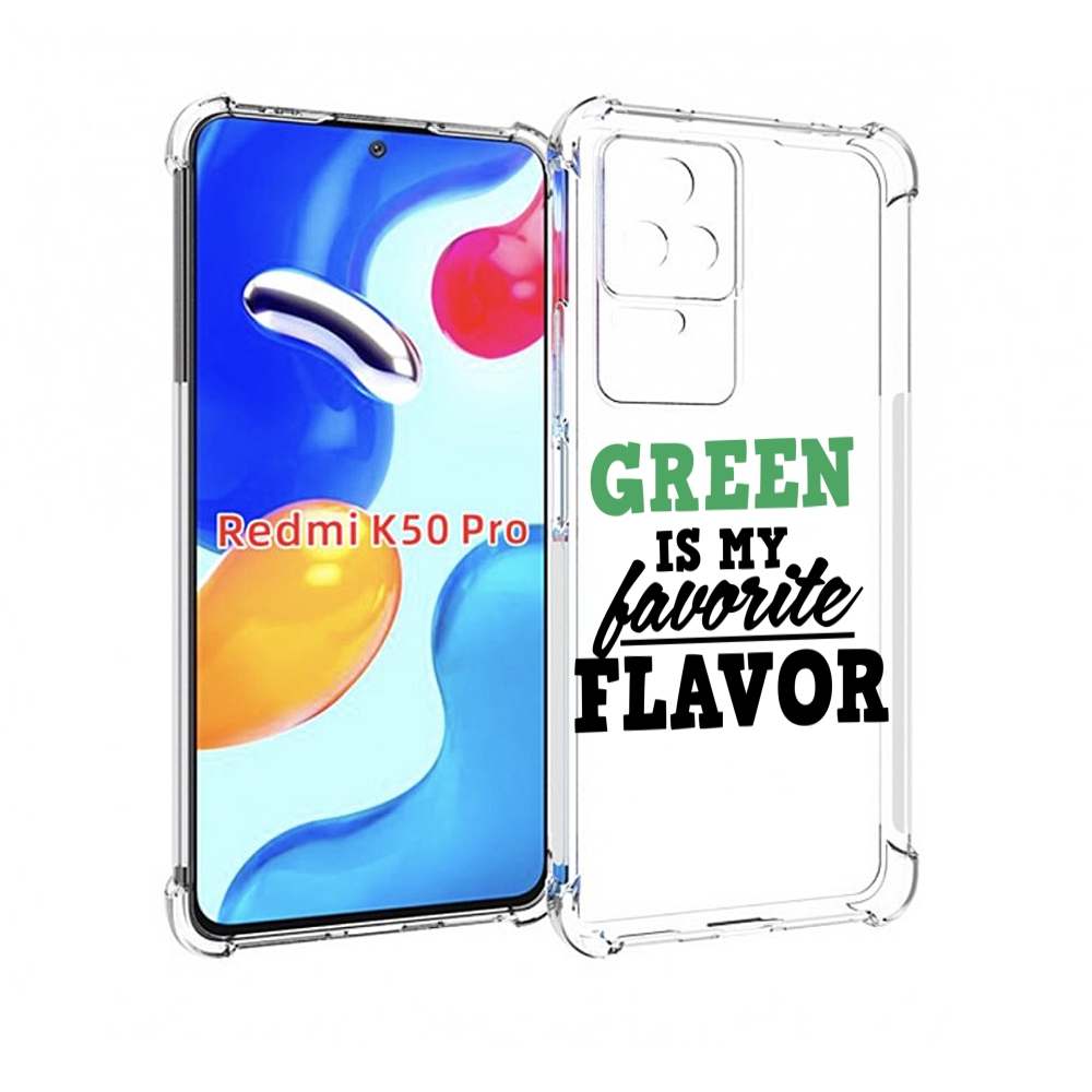 

Чехол MyPads Зеленый-фаворит для Xiaomi Redmi K50/K50 Pro, Прозрачный, Tocco