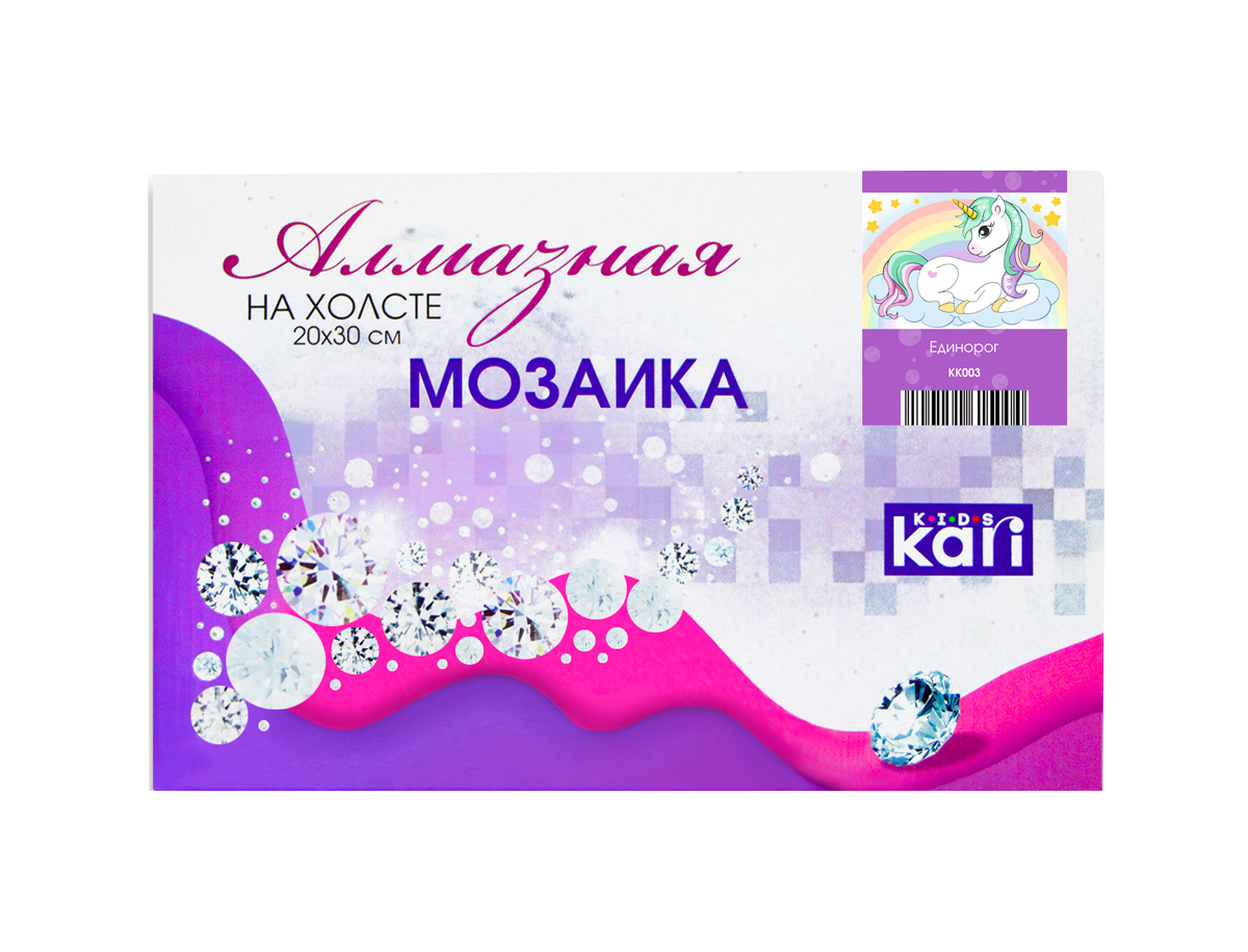 kari KIDS Алмазная мозаика  КК003 Единорог