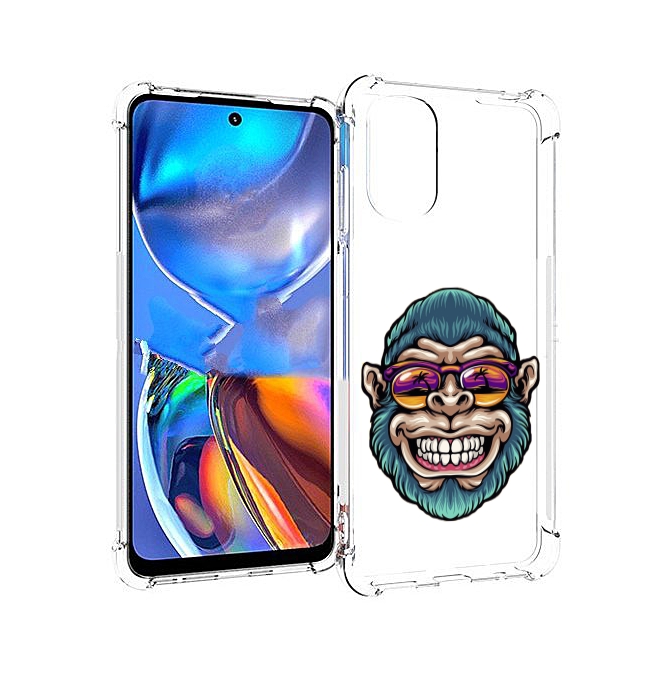 

Чехол MyPads обезьяна улыбается для Motorola Moto E32, Прозрачный, Tocco