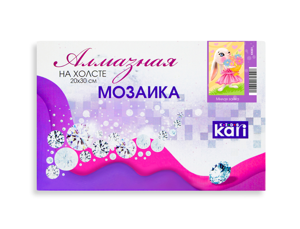 kari KIDS Алмазная мозаика  КК005 Милая зайка