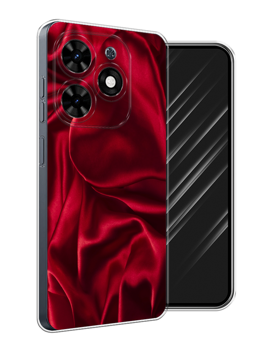 

Чехол Awog на Tecno Spark Go 2024 "Текстура красный шелк", 304650-1