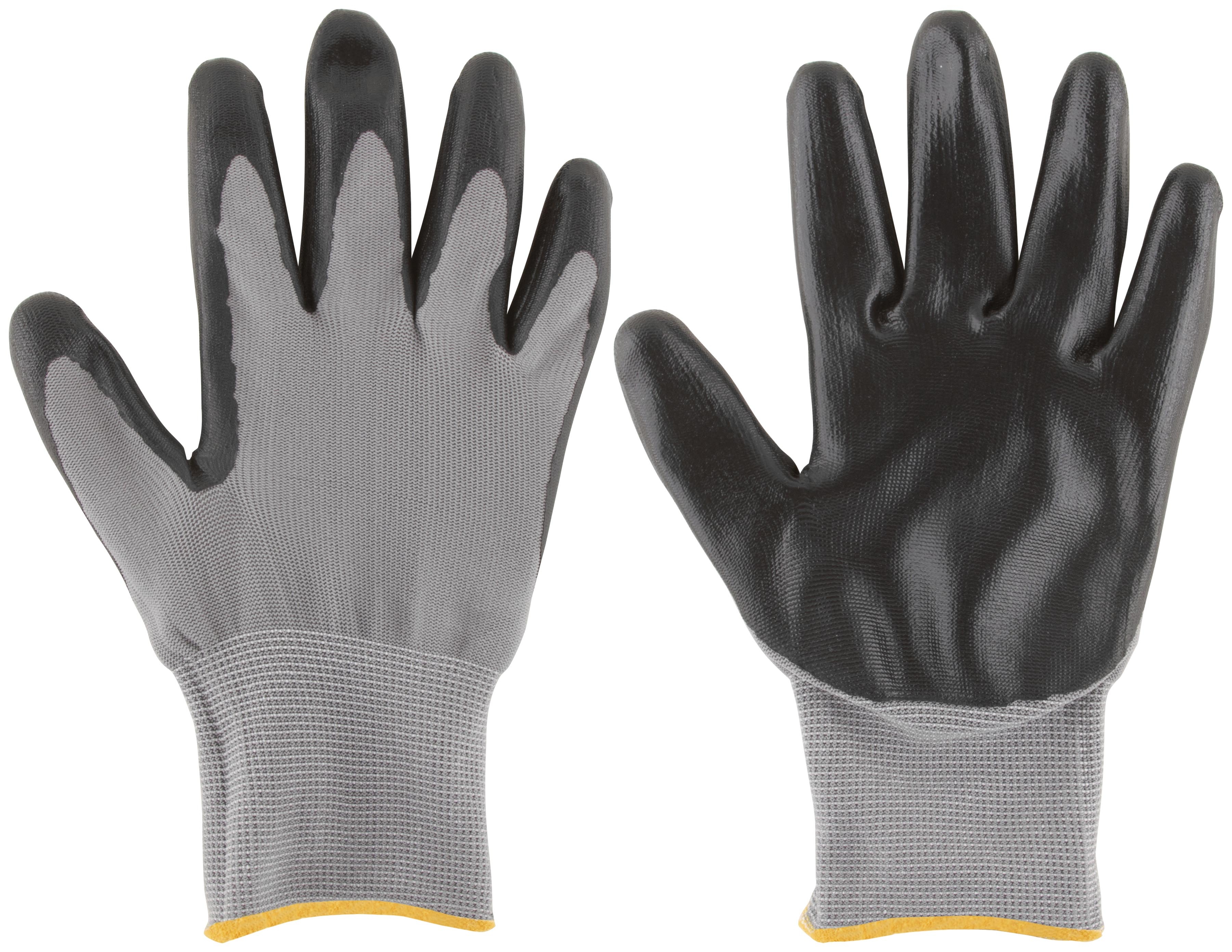 Перчатки трикотажные маслобензостойкие с нитриловым покрытием для точных работ перчатки нейлоновые с нитриловым обливом размер 10 оранжевые