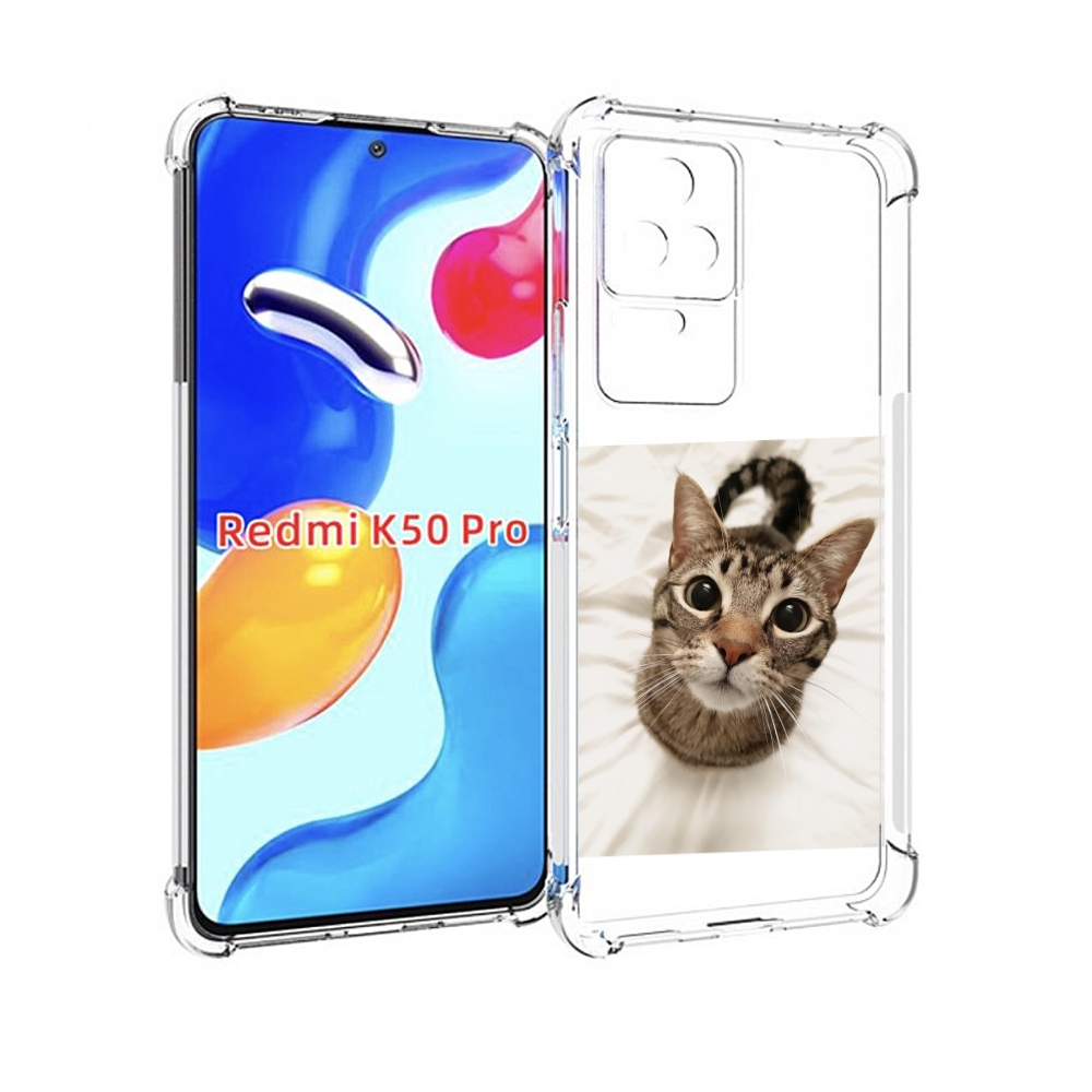 

Чехол MyPads Котик для Xiaomi Redmi K50/K50 Pro, Прозрачный, Tocco