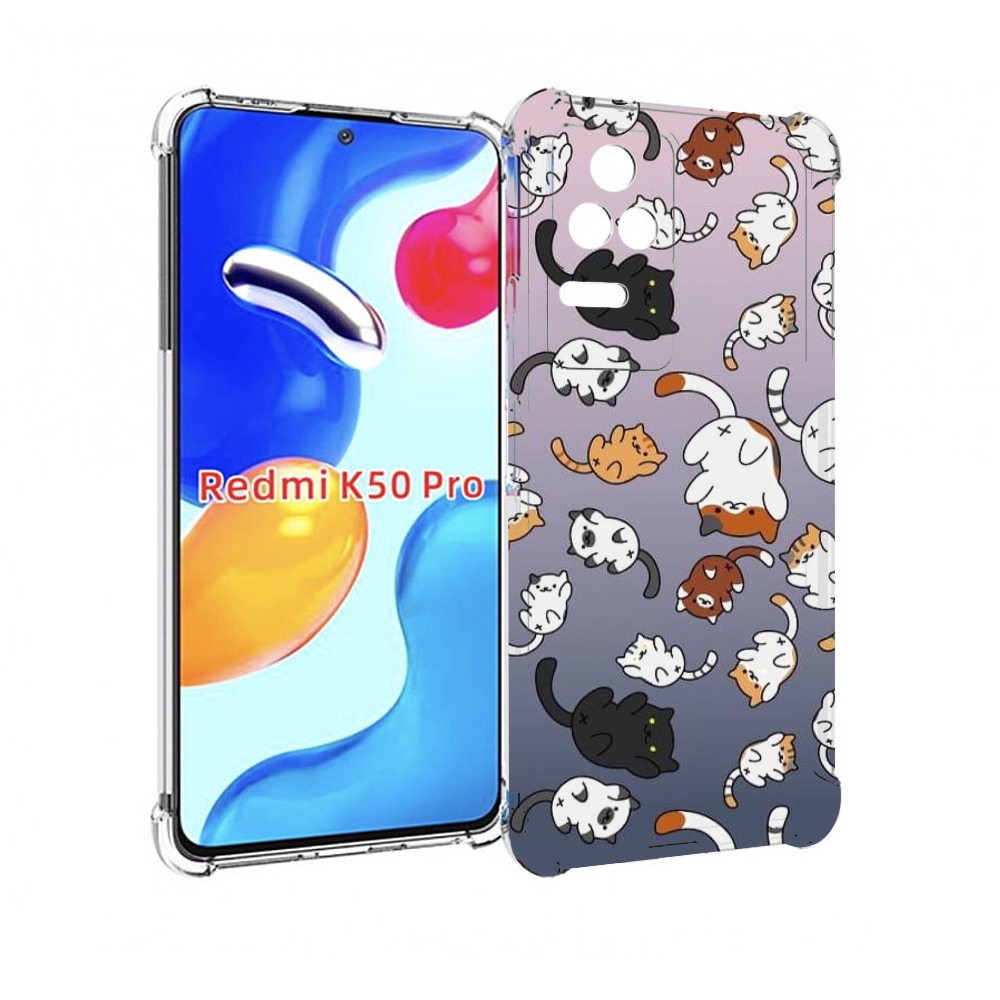 

Чехол MyPads Котики-летают для Xiaomi Redmi K50/K50 Pro, Прозрачный, Tocco