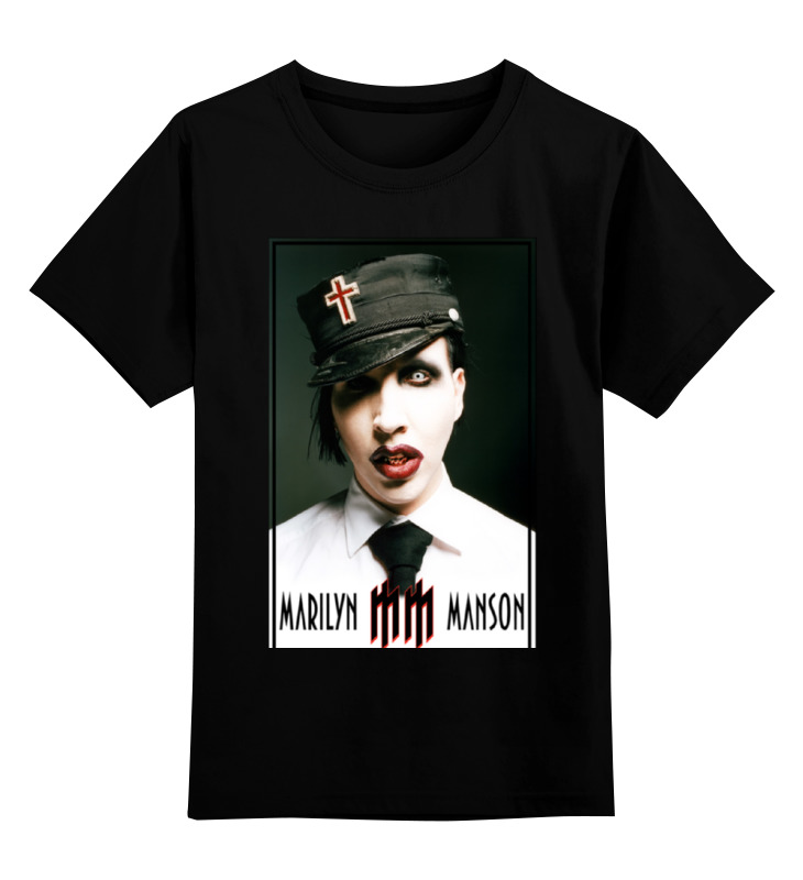 

Детская футболка классическая Printio Marilyn manson, р. 104, Черный, 0000000692617