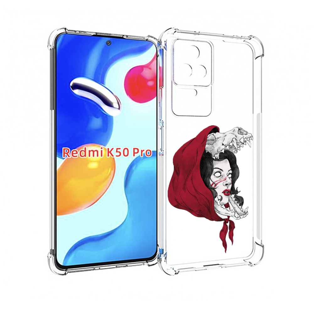 

Чехол MyPads Красная шапочка и волк женский для Xiaomi Redmi K50 / K50 Pro, Прозрачный, Tocco