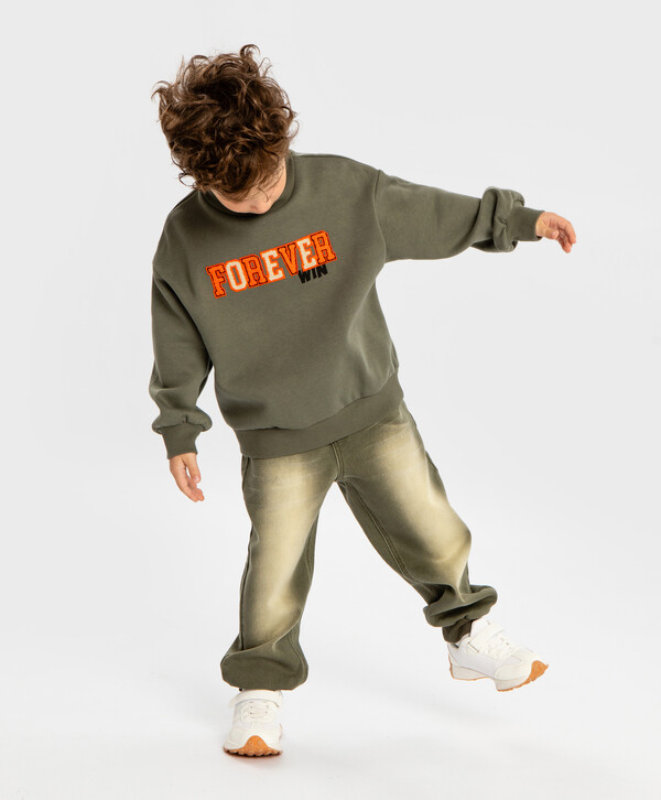 

Водолазка с начесом с длинным рукавом хаки для мальчика Button Blue, 122, 224BBBMC1801, 224BBBMC1801