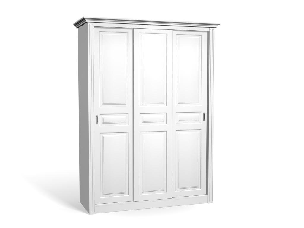 

Шкаф-купе Классика-8 МДФ для одежды трёхдверный 210x240x40 Мегамебель, Белый, Классика-8