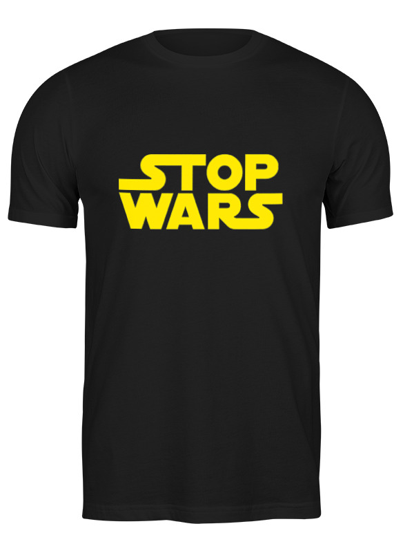 

Футболка мужская Stop wars Printio черная L, Stop wars