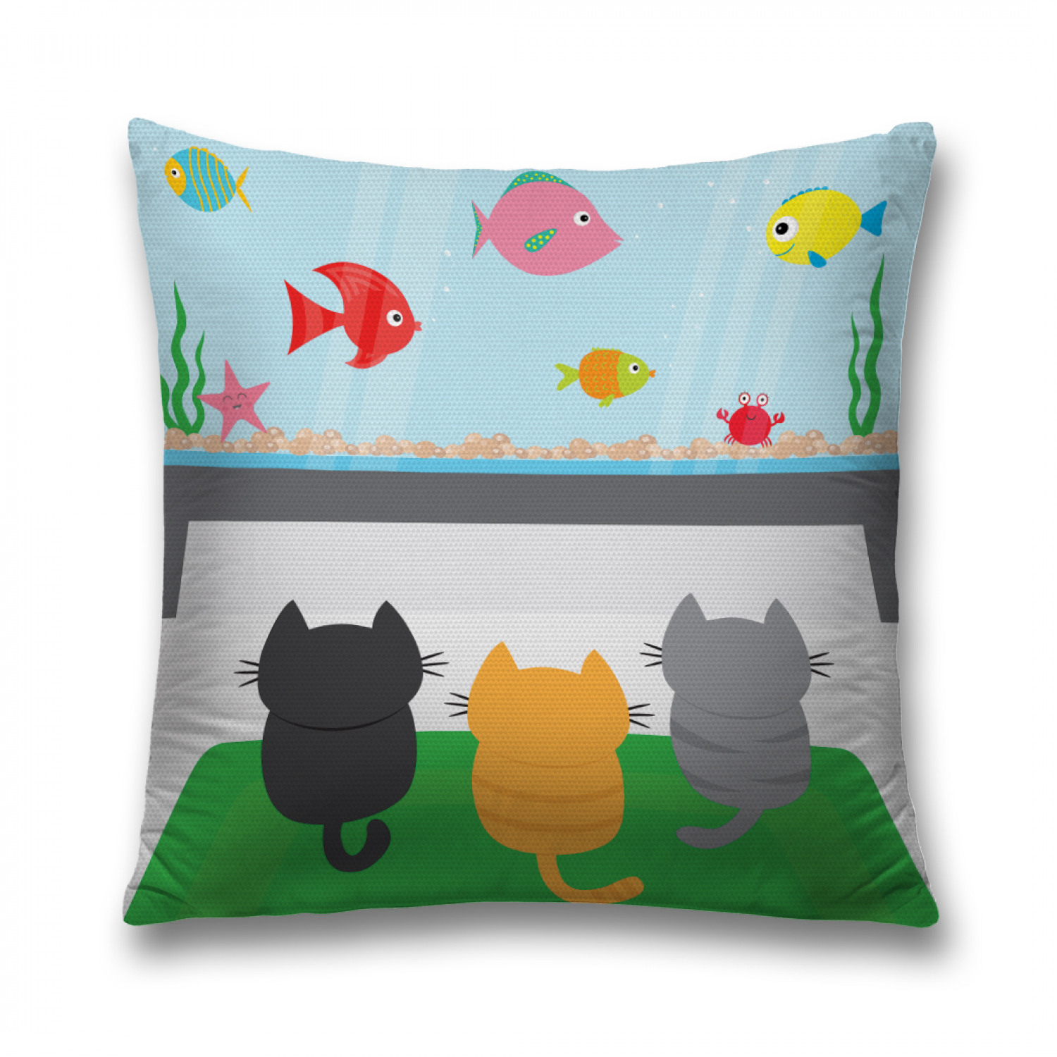 

Наволочка декоративная JoyArty "Коты на просмотре" на молнии, 45x45 см, Голубой, Коты на просмотре