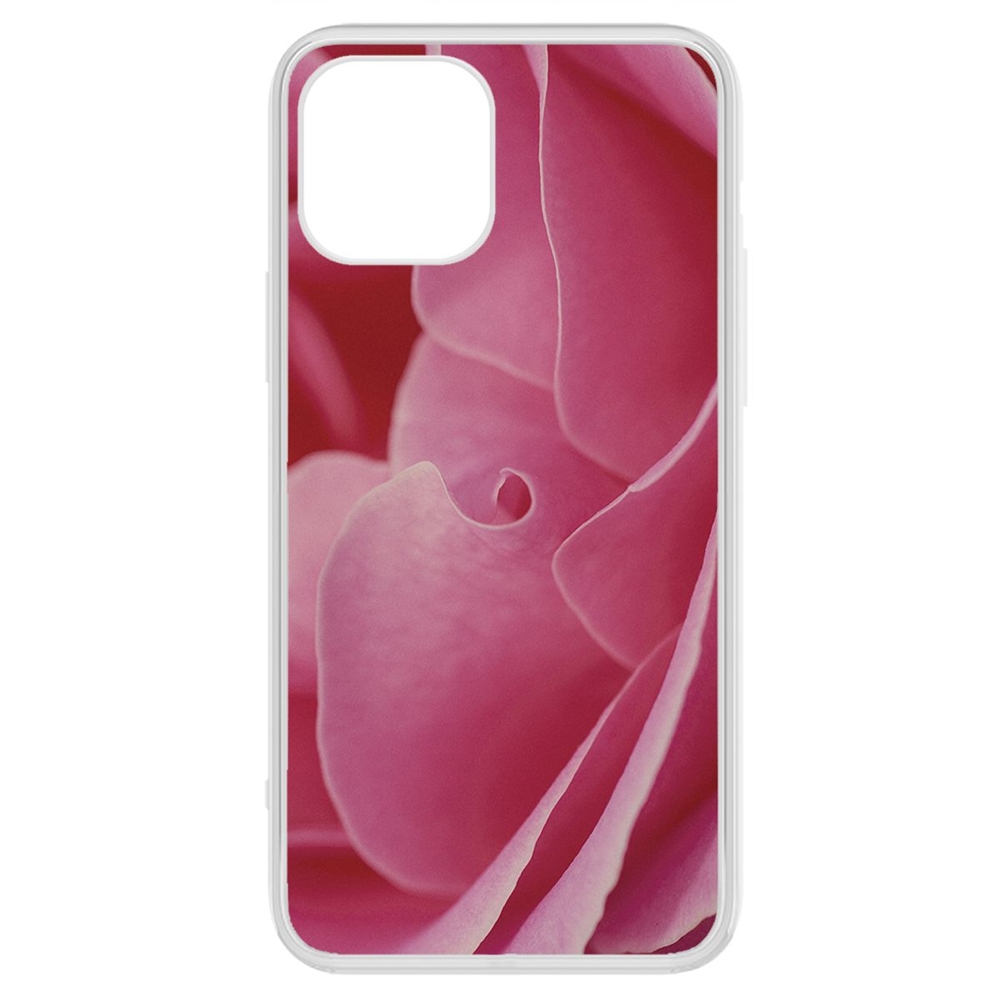 

Чехол-накладка Krutoff Clear Case Лепестки для iPhone 12 Pro Max, Прозрачный