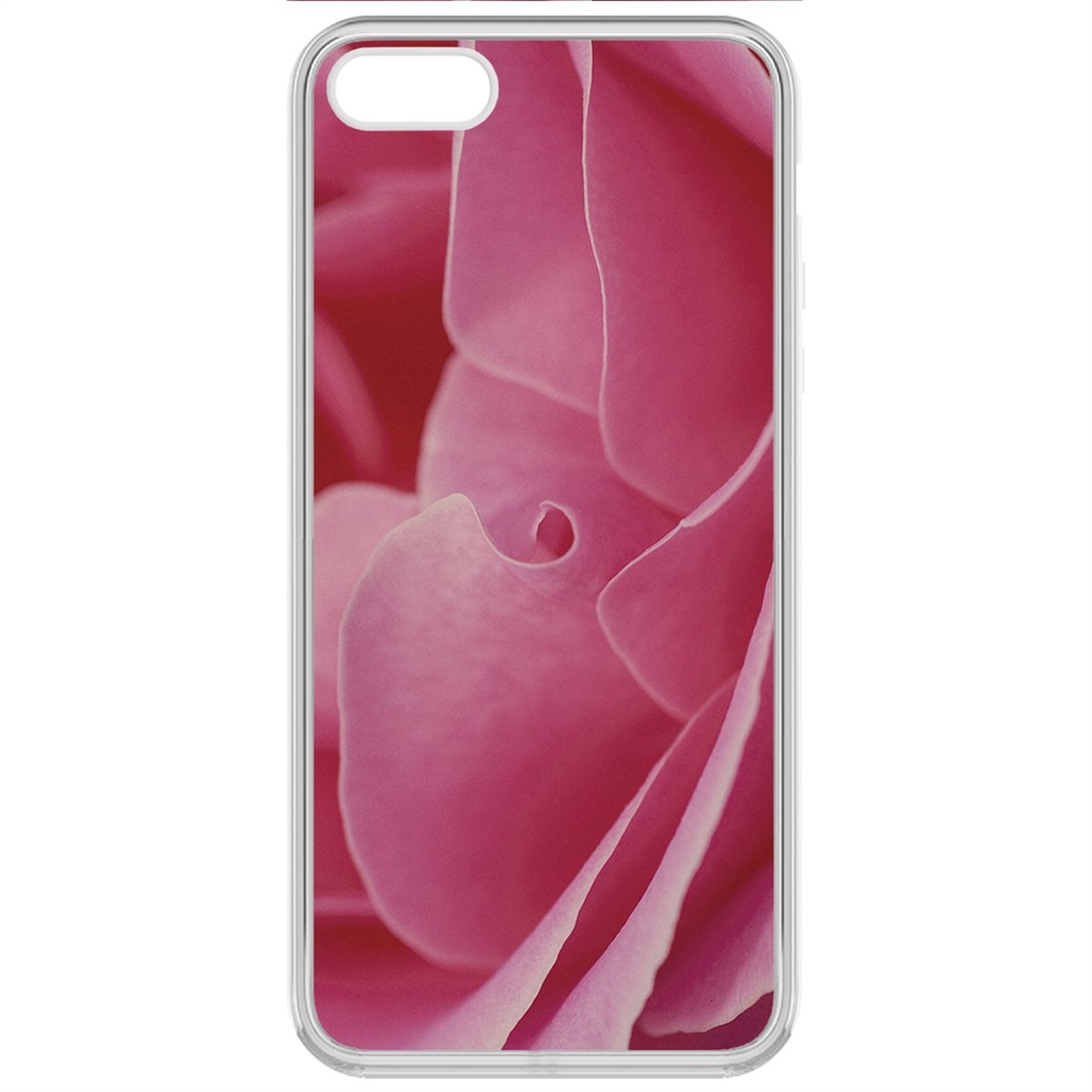 

Чехол-накладка Krutoff Clear Case Лепестки для iPhone 5/5s, Прозрачный