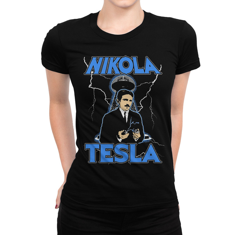 

Футболка женская Dream Shirts Никола Тесла черная M, Черный, "Никола Тесла"
