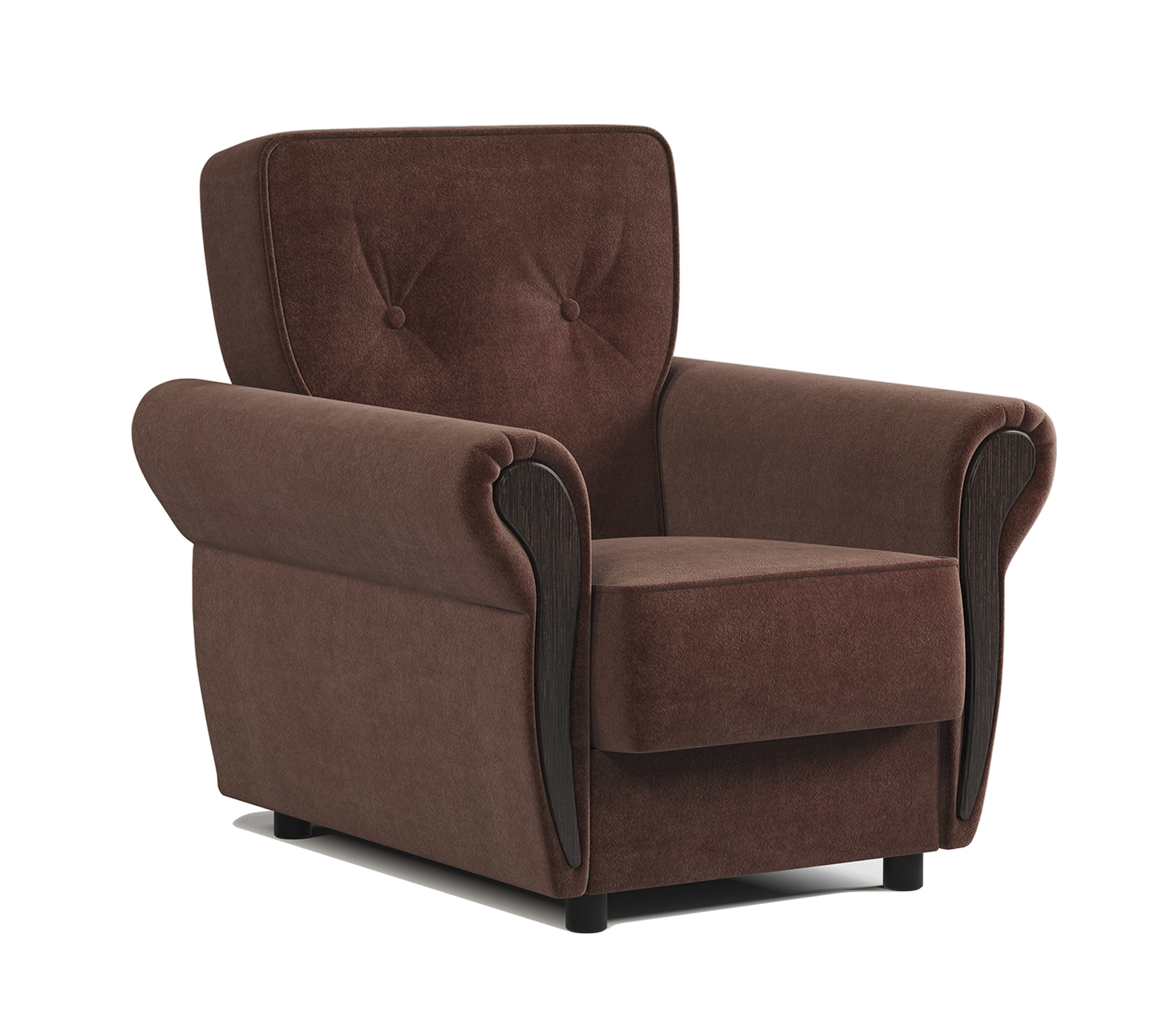 Кресло для отдыха Шарм-Дизайн Классика М, велюр Дрим шоколад