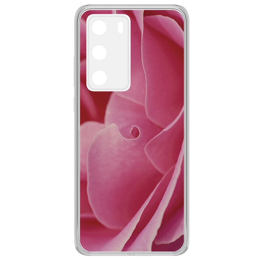 

Чехол-накладка Krutoff Clear Case Лепестки для Huawei P40