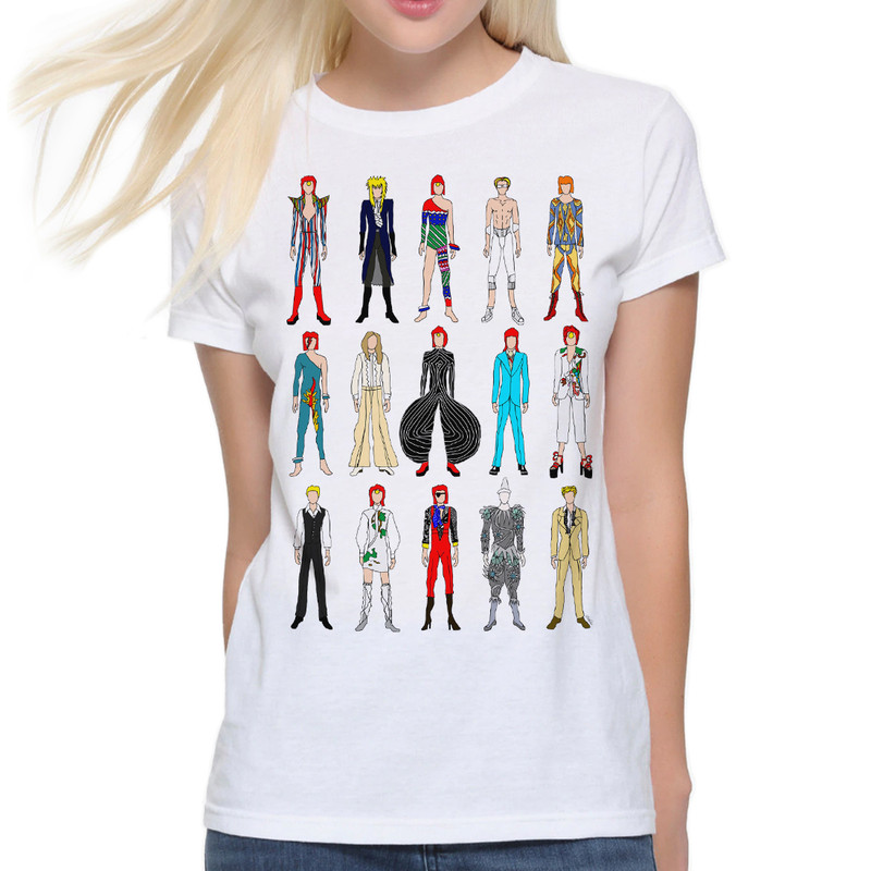 

Футболка женская Dream Shirts Образы Дэвида Боуи белая 2XL, Белый, Образы Дэвида Боуи