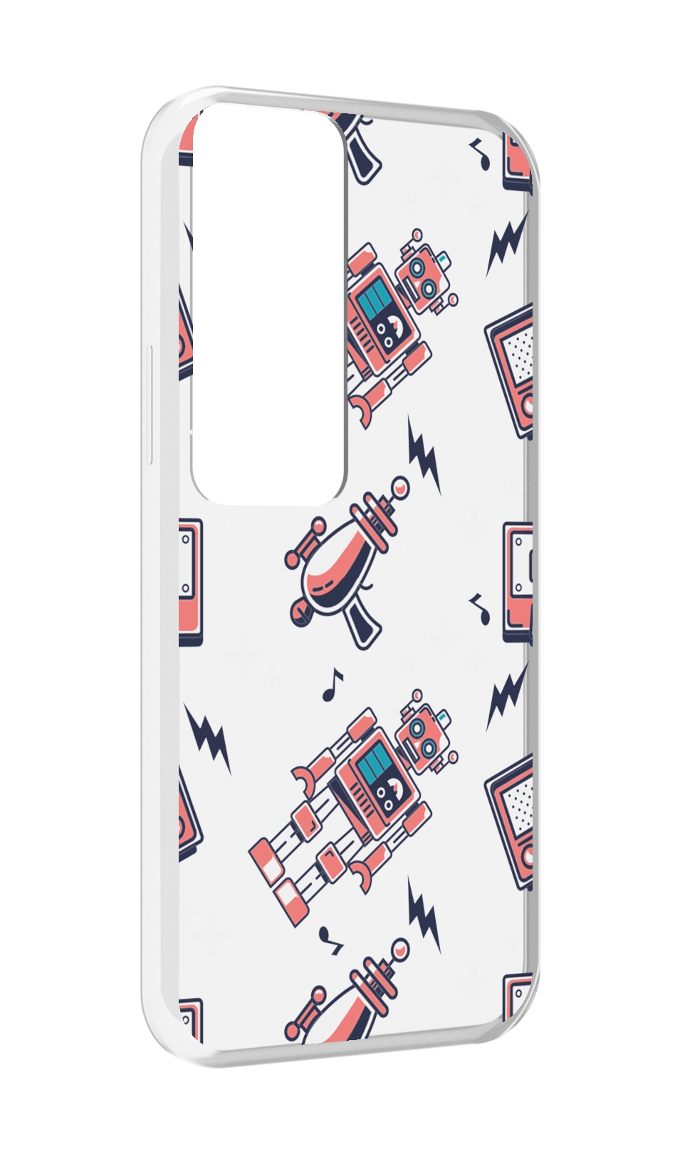 

Чехол MyPads мини-роботы для Tecno Pova Neo 2, Прозрачный, Tocco