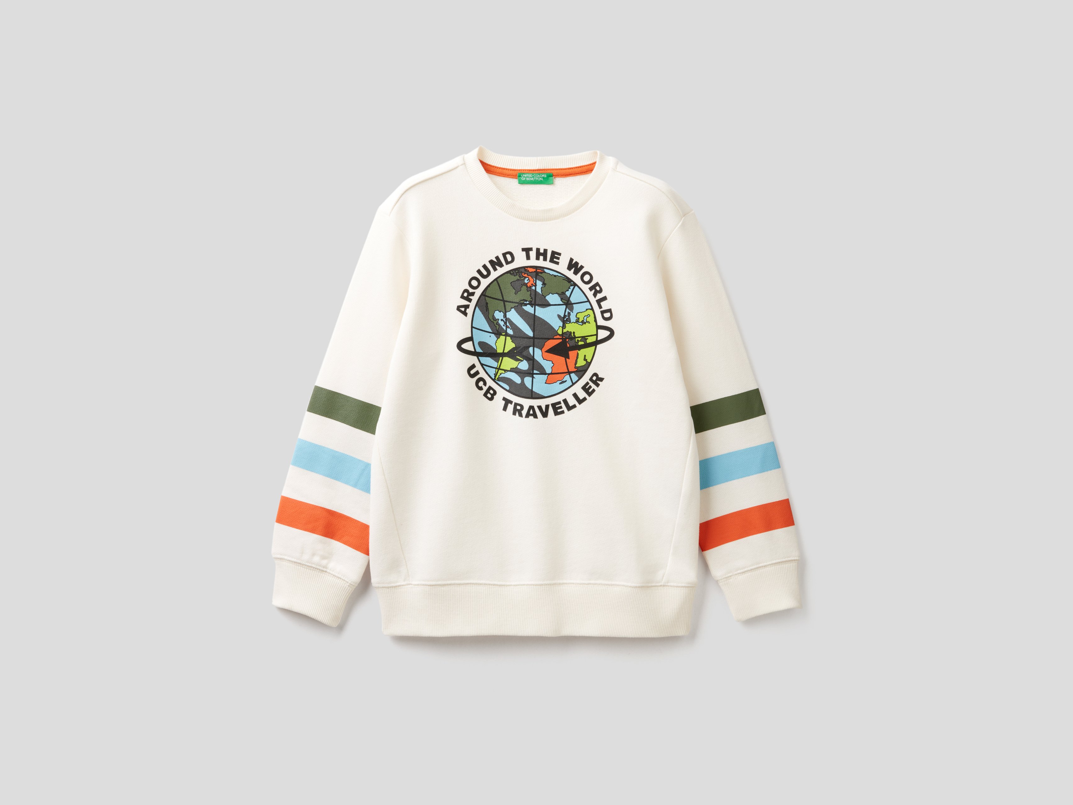 

Свитшот для мальчиков Benetton цв. бежевый р.158, 21A_3J74C15G5