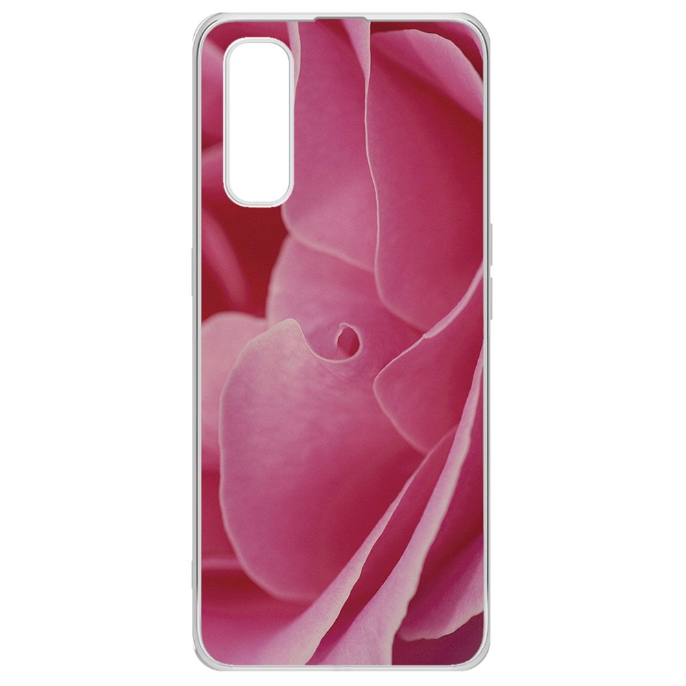 

Чехол-накладка Krutoff Clear Case Лепестки для OPPO Find X2, Прозрачный
