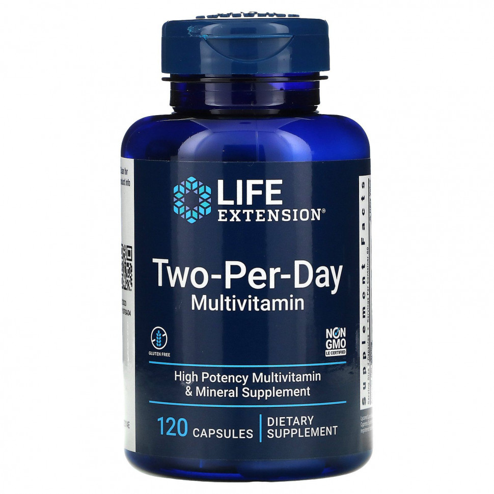 Life Extension Витамины Two-Per-Day 120 капсул