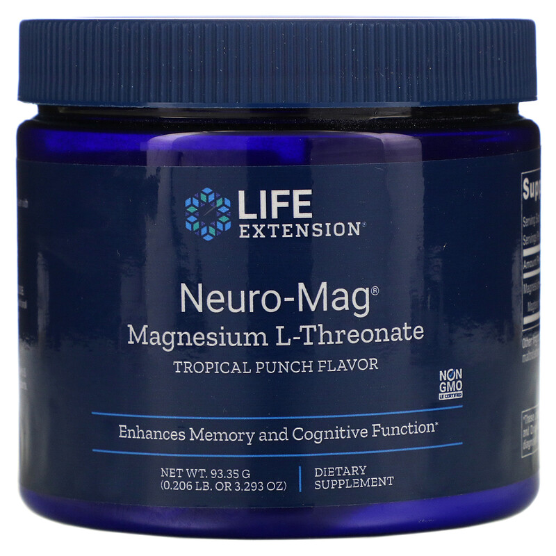 

Life Extension Neuro-Mag Magnesium L-Threonate (L-треонат магния), 93 гр