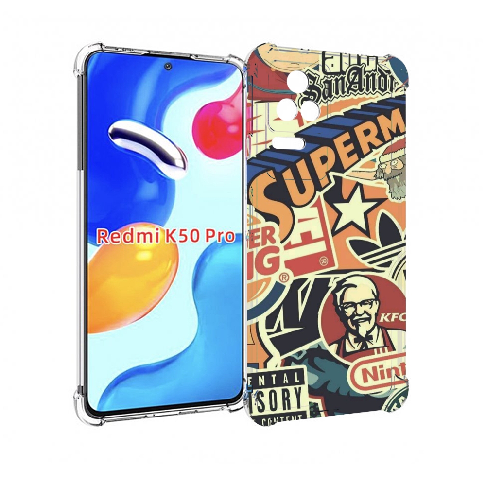 

Чехол MyPads Лейблы-на-постере для Xiaomi Redmi K50/K50 Pro, Прозрачный, Tocco