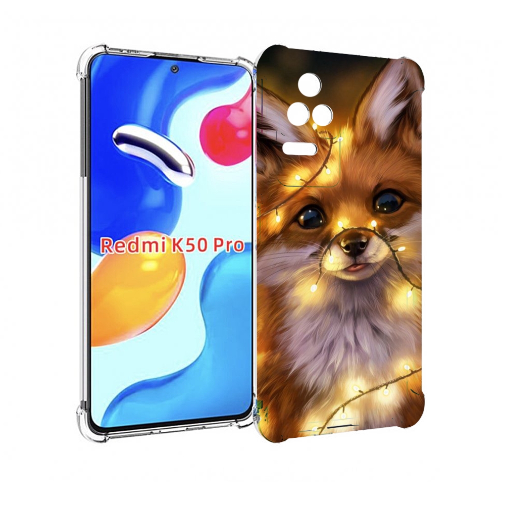 Чехол MyPads Лисенок-в-гирлянде для Xiaomi Redmi K50/K50 Pro