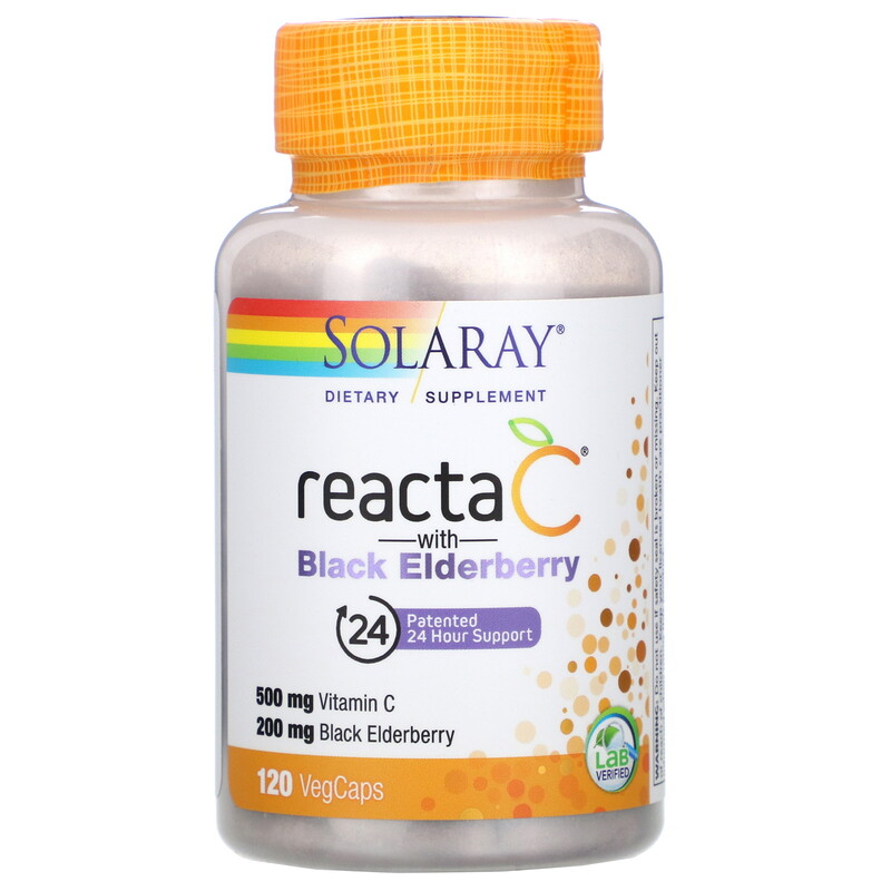 

Витамин C Solaray Reacta C with Black Elderberry (витамин С с черной бузиной) 120 капсул