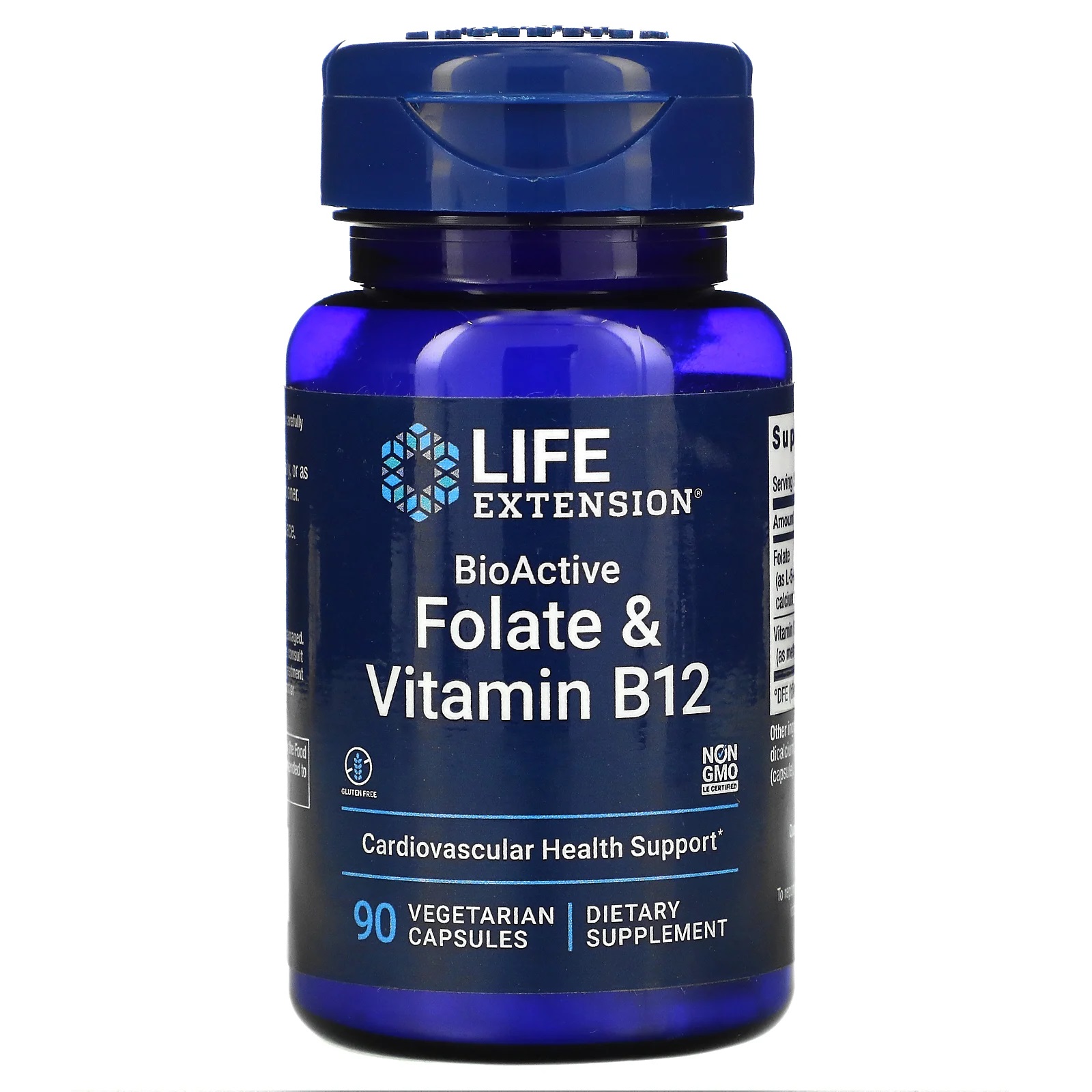 Купить Витамин B Life Extension BioActive Folate & Vitamin B12 (биоактивные фолат и витамин B12)