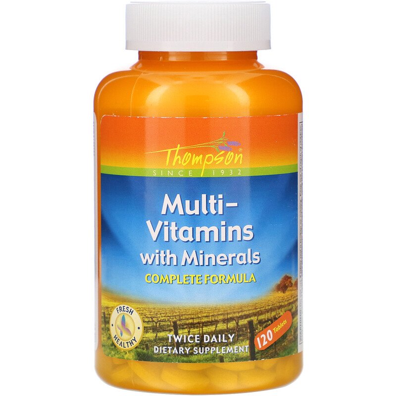 

Thompson Multi-Vitamins with Minerals (мультивитамины с минералами) 120 таблеток