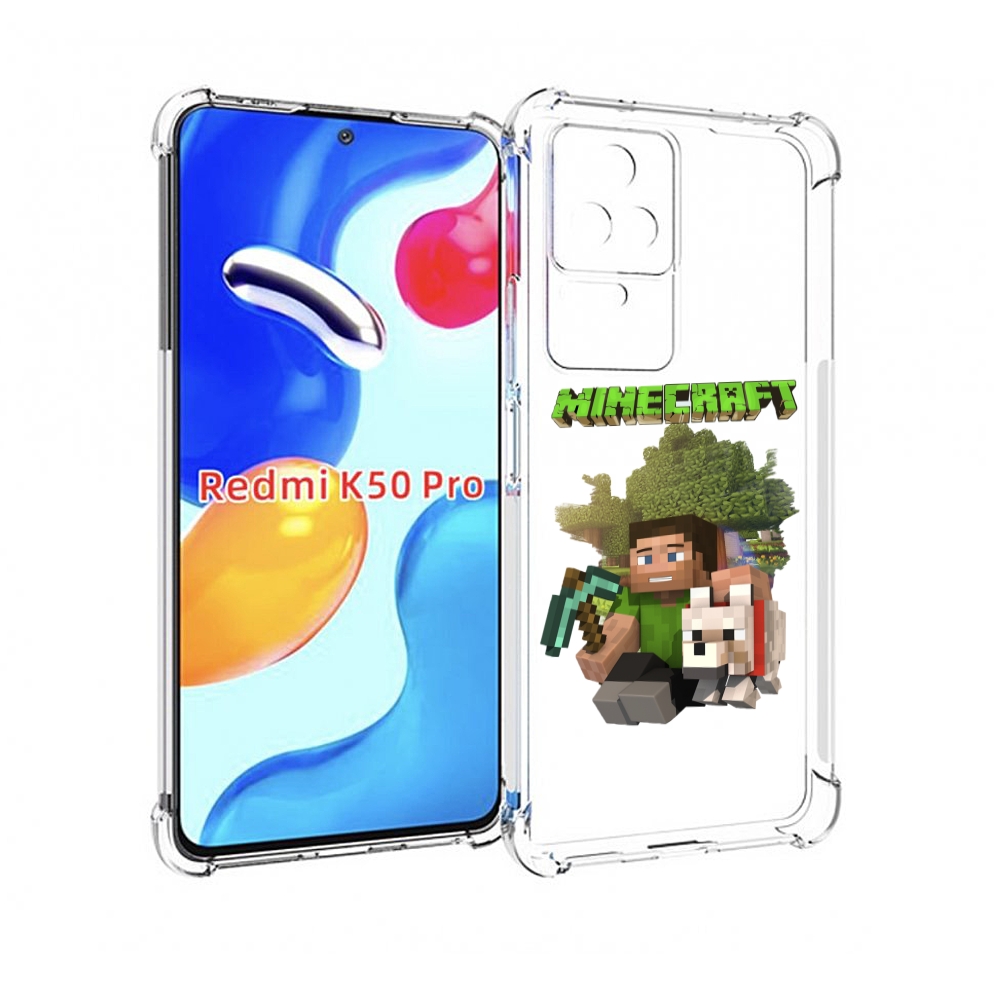 

Чехол MyPads Майнкрафт детский для Xiaomi Redmi K50/K50 Pro, Прозрачный, Tocco