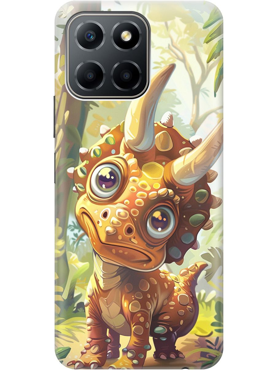 

Силиконовый чехол на Honor X6 / X8 5G с рисунком "Малыш-динозавр", Желтый;зеленый, 20000879