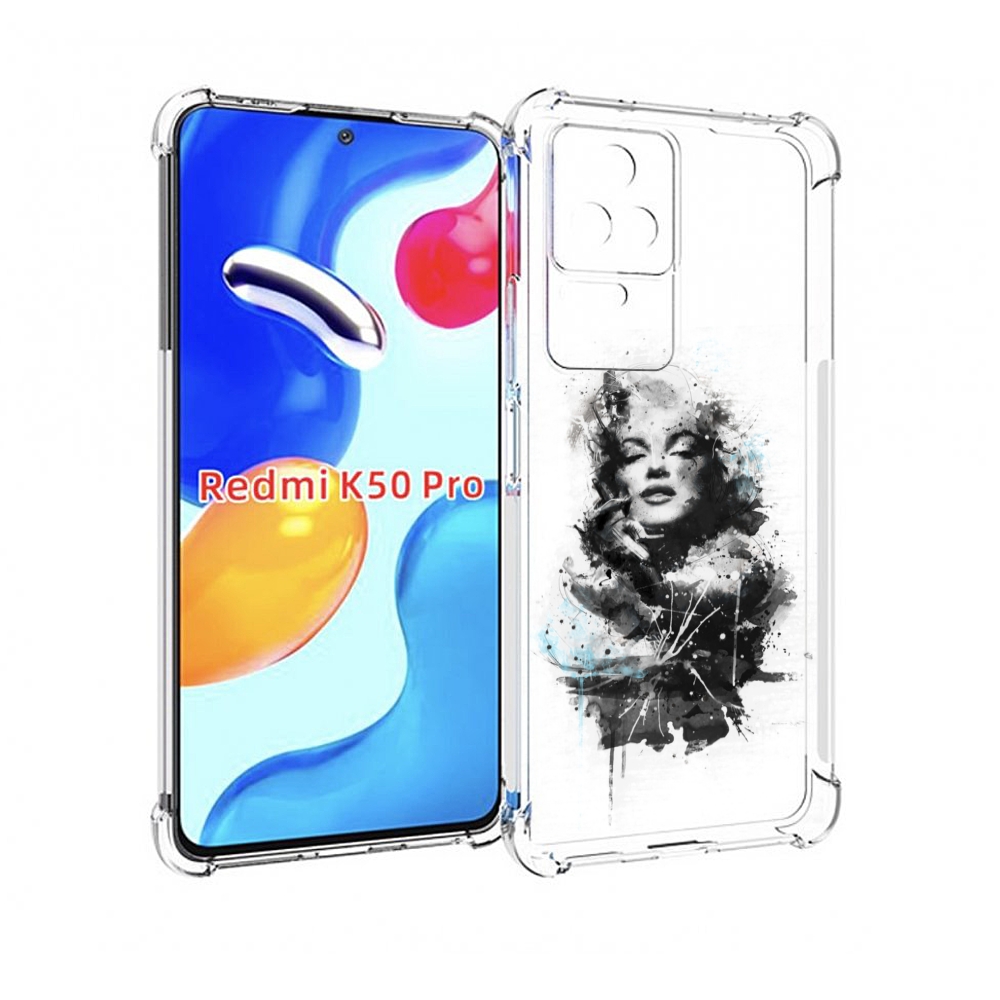 

Чехол MyPads Мерлин Монро загадочная женский для Xiaomi Redmi K50/K50 Pro, Прозрачный, Tocco