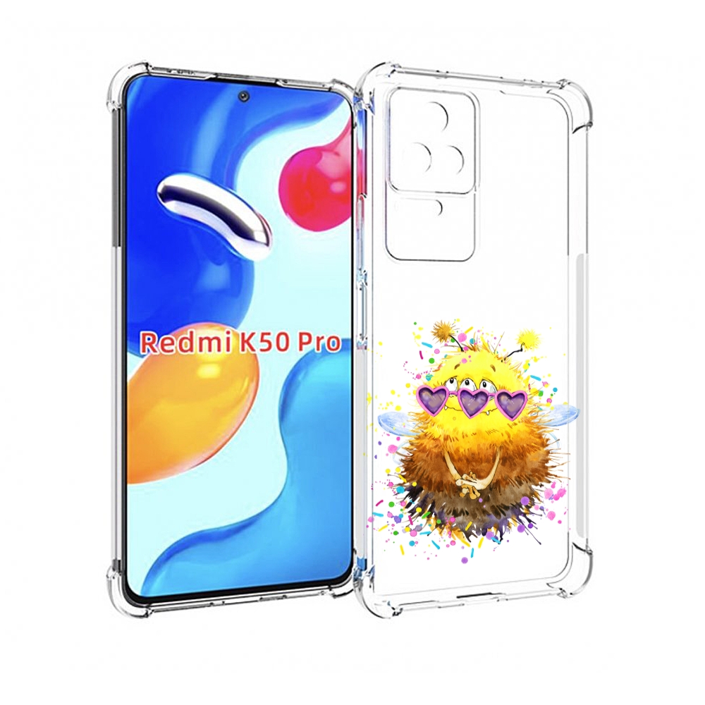 Чехол MyPads Пушитый шмель для Xiaomi Redmi K50/K50 Pro