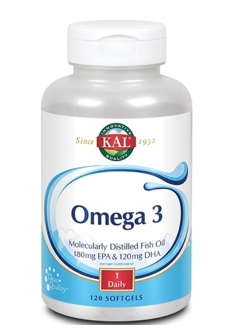 Omega 3 KAL  Fish 180 EPA/120 DHA 1000 мг гелевые капсулы 120 шт.